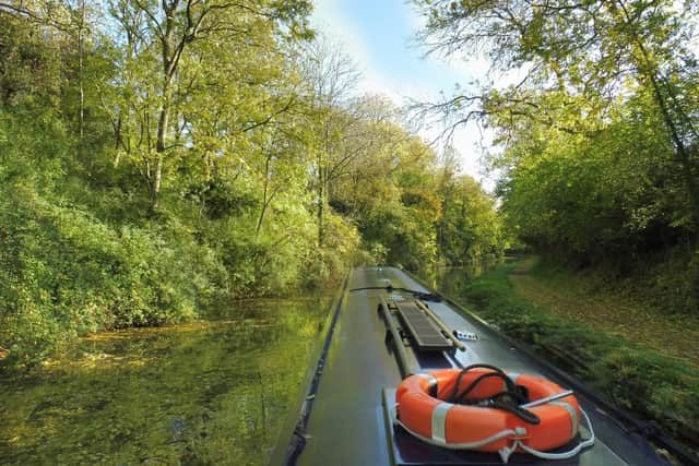 A view along the Worcester and Birmingham Canal.