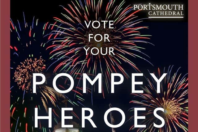 Nominations for the Pompey Heroes Christmas carol service at Portsmouth Cathedral, on December 21, close today. This is the poster for the event.
