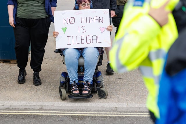 Violent clashes took place at the Southsea anti-migrant protest on Saturday