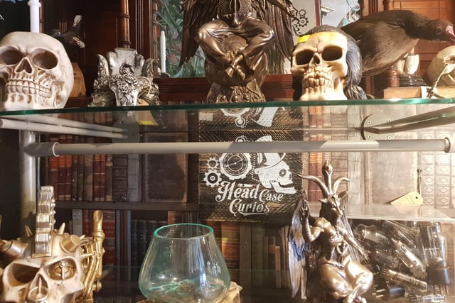 Many statues of Baphomet can be found for sale at Head Case Curios