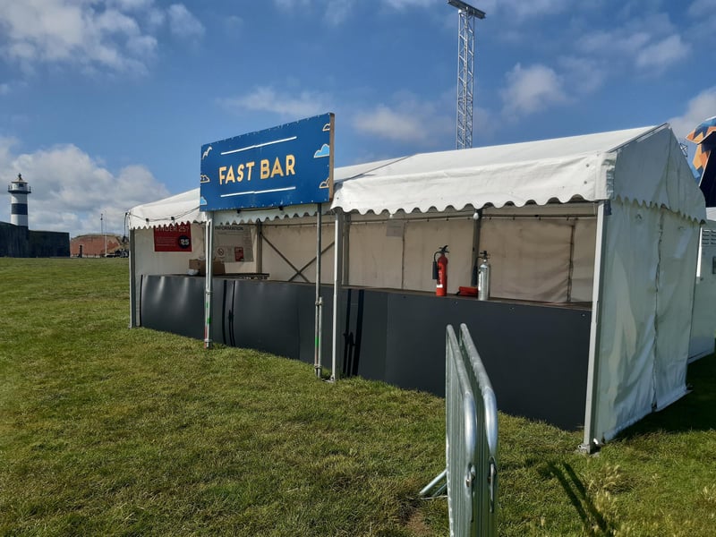 Some of the bars will provide drinks on tap while others will be selling canned drinks