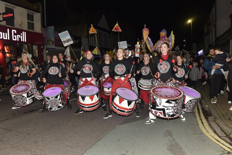 Drummers at the Fratton Festival of Light parade.