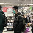 A man wearing a face mask an ASDA in London. Picture: Kirsty O'Connor/PA Wire