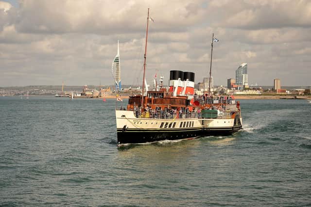 PS Waverley crosses The Solent