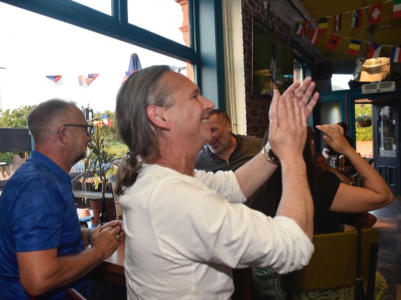 Fans at the The Shepherd's Crook Pub and Kitchen in Milton watching the game