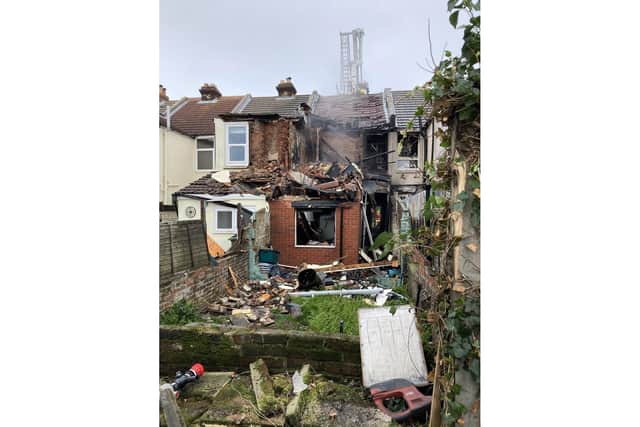 Pictures of the aftermath of a suspected gas explosion at a house in Whale Island Way in Portsmouth
Pictures taken by Portchester fire station and published on Twitter
New Year's Day 2021