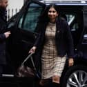 Home secretary Suella Braverman arrives in Downing Street, London, ahead of a Cabinet meeting. Picture: Aaron Chown/PA Wire