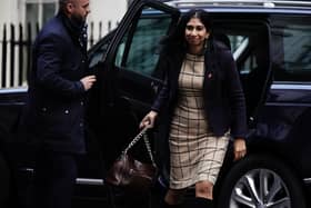 Home secretary Suella Braverman arrives in Downing Street, London, ahead of a Cabinet meeting. Picture: Aaron Chown/PA Wire