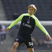 Ryley Towler travelled with Pompey to MK Dons but didn't make the match-day squad