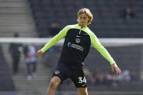 Ryley Towler travelled with Pompey to MK Dons but didn't make the match-day squad