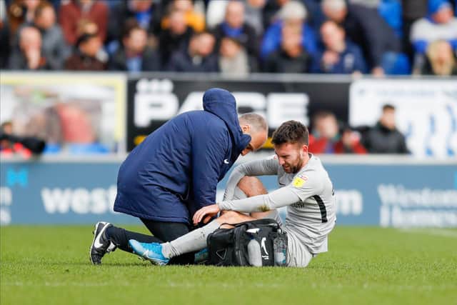 Ben Close could miss up to two games with the ankle injury sustained against Peterborough. Picture: Simon Davies/ProSportsImages