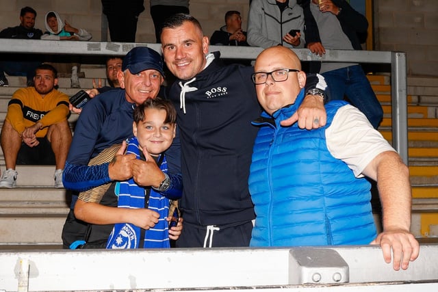 Pompey fans of all generations in good spirits ahead of the match.