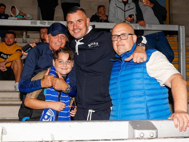Pompey fans of all generations in good spirits ahead of the match.