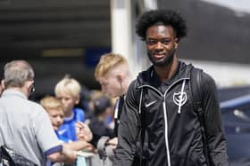 New recruit Abu Kamara is featuring for Pompey against Bristol City in their final pre-season friendly of the summer. Picture: Jason Brown/ProSportsImages