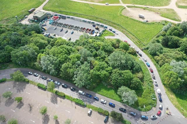 Paulsgrove HWRC when it reopened on May 11, 2020.  Picture: Mark Cox