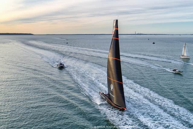 Ineos Team UK sailing the test boat Britannia on the Solent in October last year