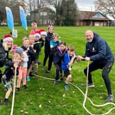 Children taking part in Emsworth's festive fun run last year