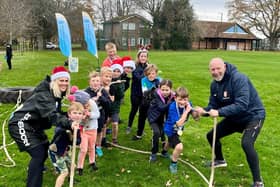 Children taking part in Emsworth's festive fun run last year