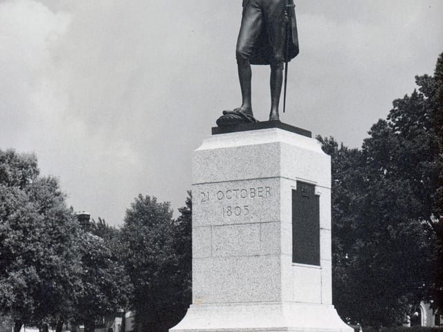 Lord Nelson statue, Pembroke Gardens, Southsea in 1953.Picture: Wright & Logan Photographers
