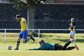 Connor Mansfield,  left, has netted three or more goals in a game on six occasions in his debut season for Meon Milton. 
Picture: Chris Moorhouse