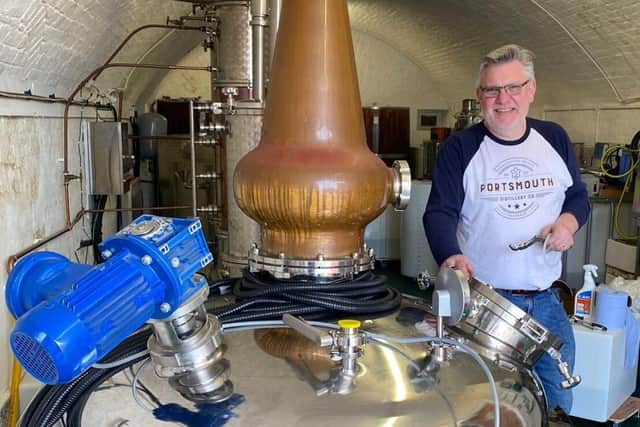 Founder Giles Collighan at Portsmouth Distillery