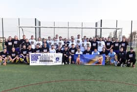 United Minds FC hosted a charity football match with Mason Peddle's friends and family to help raise money for Mason's funeral and raise awareness of mental health at Furze Lane football pitches in Portsmouth, on Tuesday
Picture: Sarah Standing