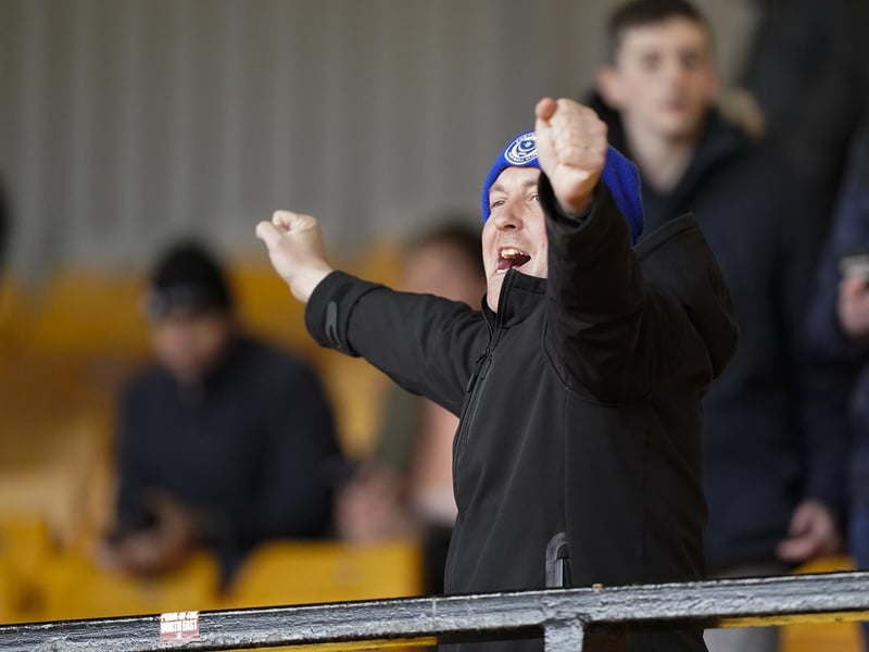Around 1,800 Pompey fans were in raucous voice in the 1-0 victory at Port Vale.