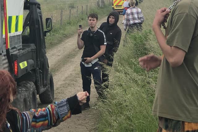 An illegal rave in Steyning being broken up by police Picture: John O'Sullivan /Twitter feed of @Newsagentprovoc