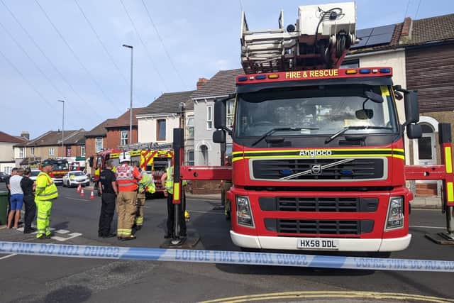 Eastney Road in Portsmouth is closed after a building collapse near the junction with Highland Road in Portsmouth
Picture: Emily Jessica Turner