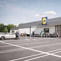 Proposed Lidl plans at the junction of Southampton Road and Cartwright Drive in Fareham. Photo: FBC