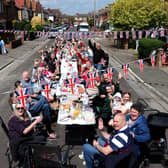 A street party in Peel Road, Gosport on Sunday