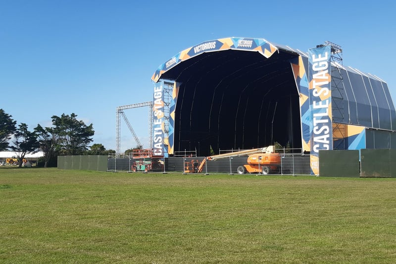 The Castle Stage on Castle Field is all up and will host acts such as Pete Tong, The Coral, The Vaccines and Heather Small