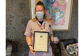 Jordan O'Sullivan, a carer at Pear Tree Court in Horndean, has been awarded the Coronavirus Youth Civic Award by the new Lord Mayor of Portsmouth, Councillor Frank Jonas