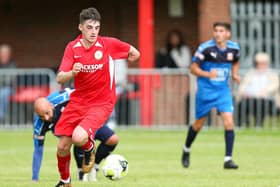 Tommy Tierney netted in Horndean's win over US Portsmouth. Picture: Chris Moorhouse (jpns 100721-27)