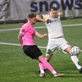 Jamie Collins will make his first appearance of 2022/23 against Fleet Town in Tuesday's Hampshire Senior Cup tie. Picture by Dave Haines