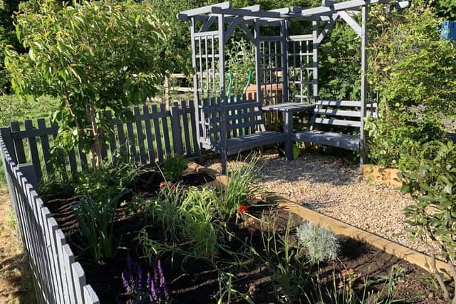 One of the gardens where fresh produce is grown.