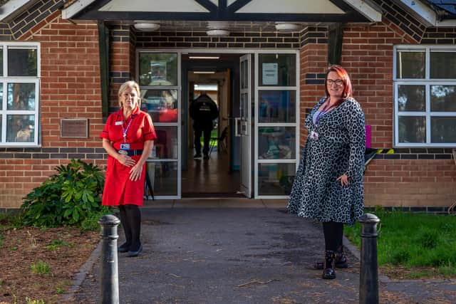 Stephanie Clark (53, Senior Clinical Lead) and Sarah Malcolm (46, Business Director) both of the vaccination programme at Solent NHS Trust. Picture: Mike Cooter (011121)