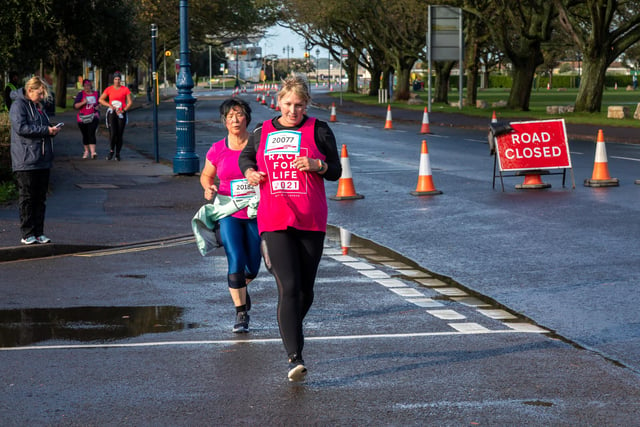 Sundays' Race For Life was cancelled - but a few runners decided to go ahead anyway. Picture: Mike Cooter (311021)