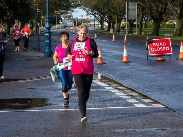 Sundays' Race For Life was cancelled - but a few runners decided to go ahead anyway. Picture: Mike Cooter (311021)