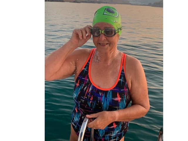 Chris Pitman has become the oldest person to swim around Jersey. 