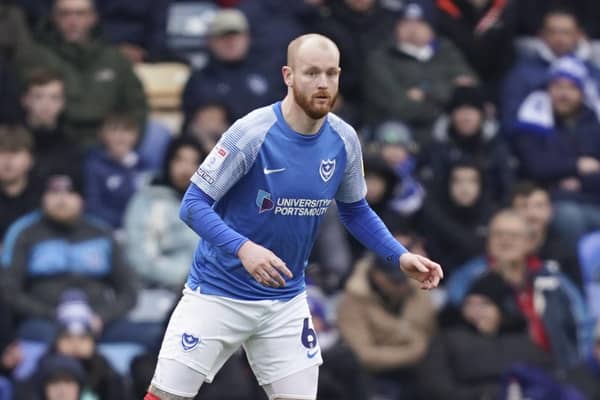 John Mousinho wants to keep Connor Ogilvie at Fratton Park. The defender's contract expires in the summer. Picture: Jason Brown/ProSportsImages