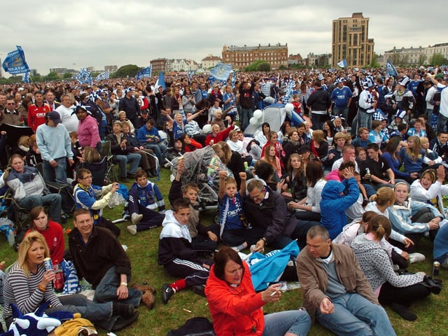 Settling in for the big game on Southsea Common.PICTURE: MALCOLM WELLS
