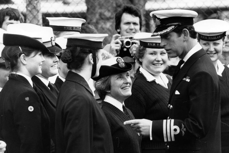 Prince Charles visiting Royal Naval Hospital in Haslar in 1982