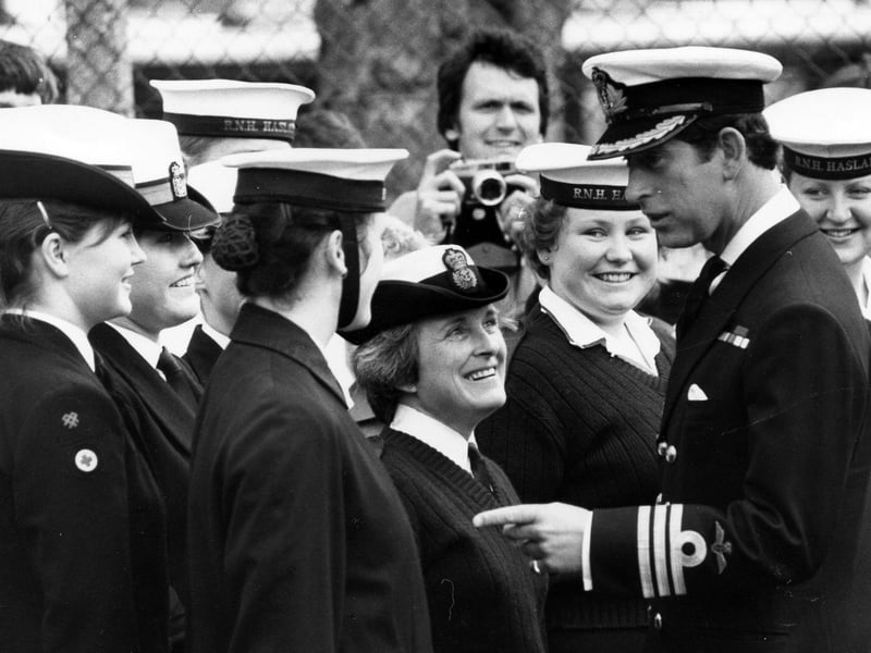Prince Charles visiting Royal Naval Hospital in Haslar in 1982