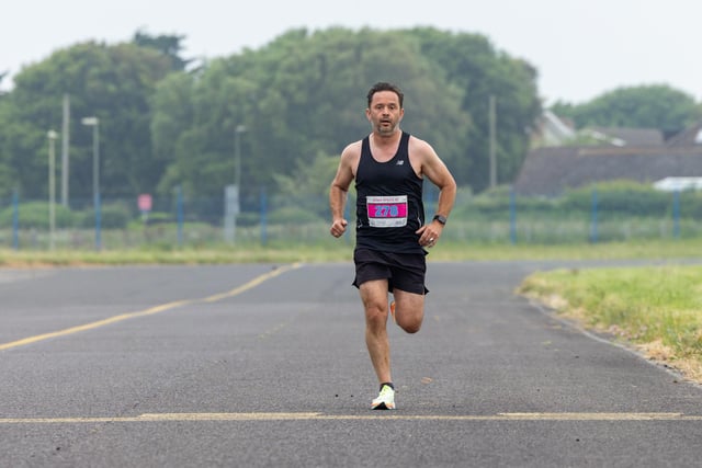 Runners appreciated the perfectly flat course at Solent Airport, with many reporting new personal best times.

 Picture: Mike Cooter