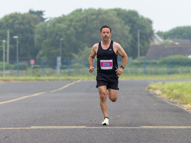 Runners appreciated the perfectly flat course at Solent Airport, with many reporting new personal best times.

 Picture: Mike Cooter