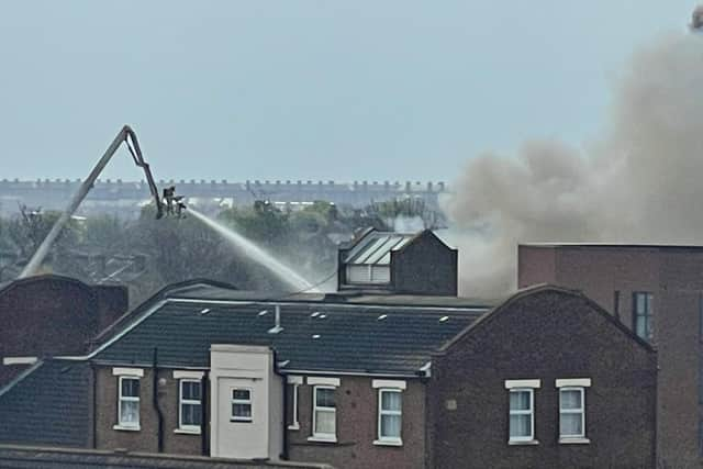 A fire has broken out in Goldsmith Avenue, Southsea in Portsmouth. Picture: Michael Brennan