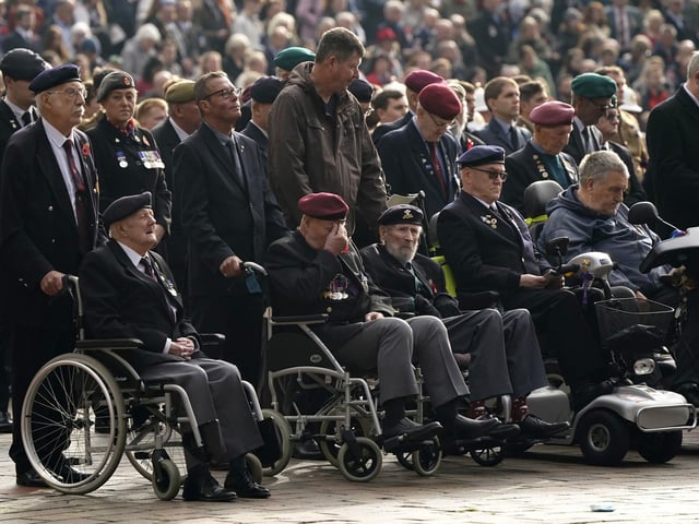 Veterans at the service in Guildhall Square