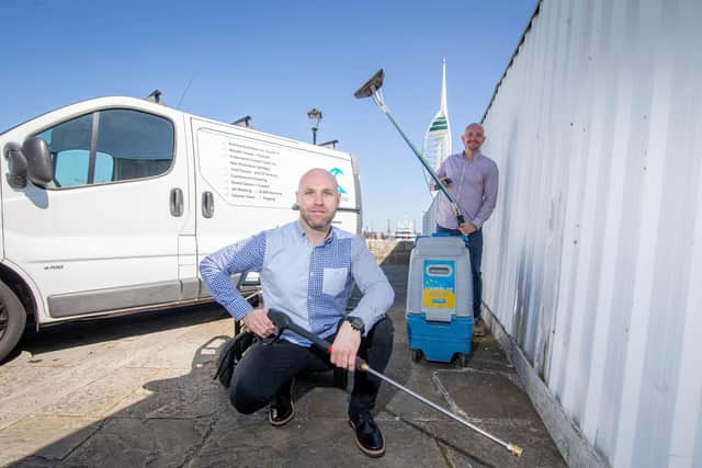 Adam Sawyer and his friend Eric Cookson, set up Atlantis Cleaning Solutions. Picture: Habibur Rahman