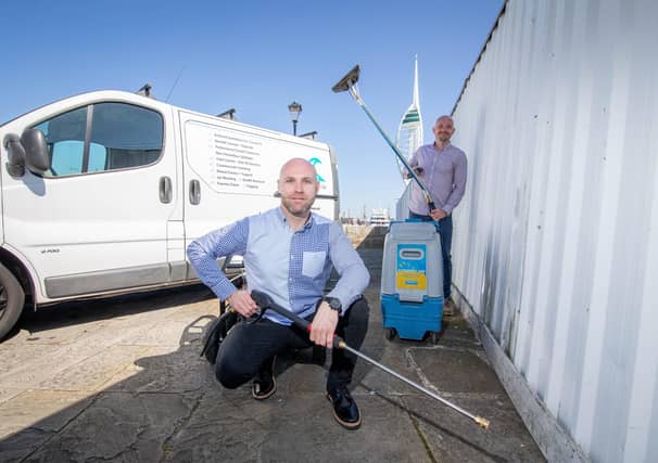 Adam Sawyer and his friend Eric Cookson, set up Atlantis Cleaning Solutions. Picture: Habibur Rahman